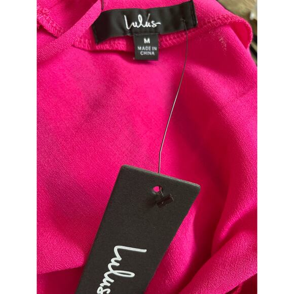 LULU's Spaghetti Strap Hi-Lo Tiered Dress, Size Medium, NEW! - Picture 3 of 5